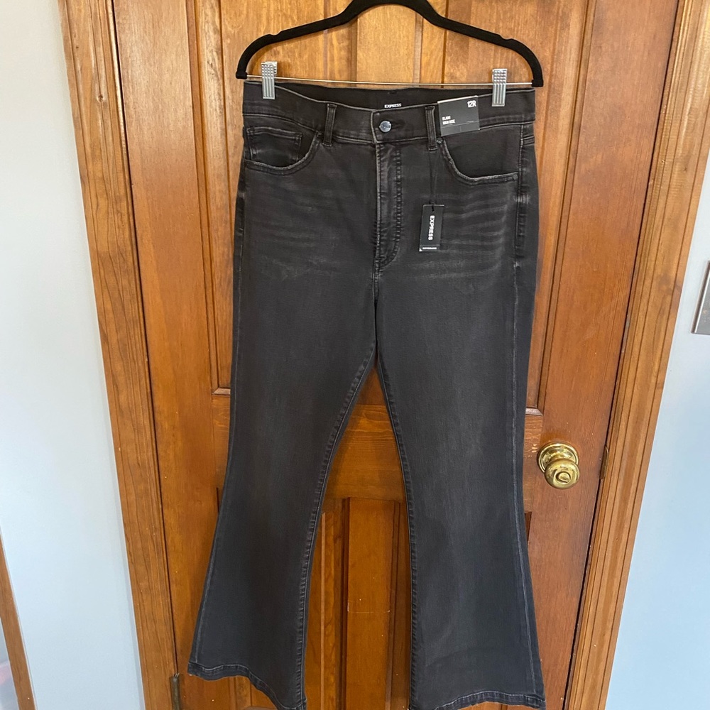 Express High Rise Flair Jeans